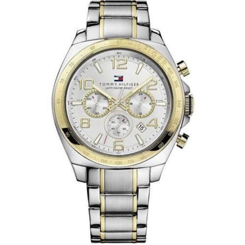 Tommy Hilfiger Colton Stainless Steel Two Tone Chronograph 1790958 Men`s Watch