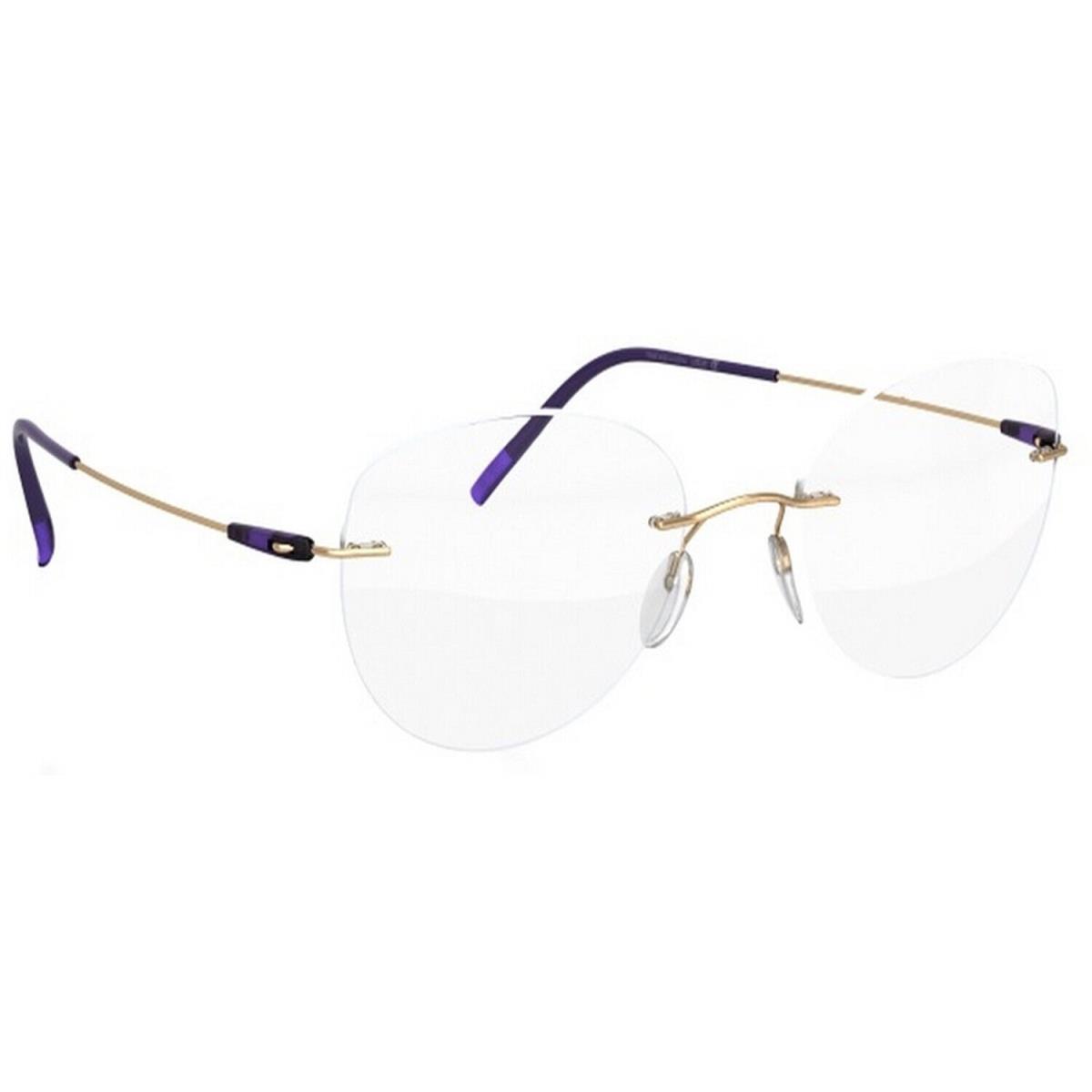 Silhouette Eyeglasses Dynamics Colorwave 57/19/140 Gold Plum 5500/BB-7530-57MM