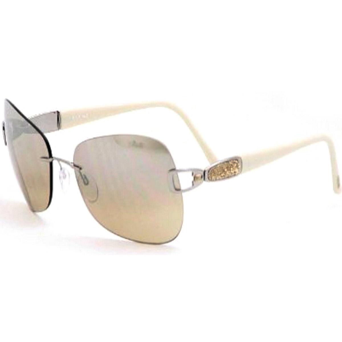 Silhouette Sunglasses Geometric Ivory Brown 8122-6089