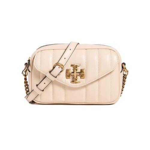 Tory Burch Kira Mini Camera Leather Crossbody Bag Brie Cream