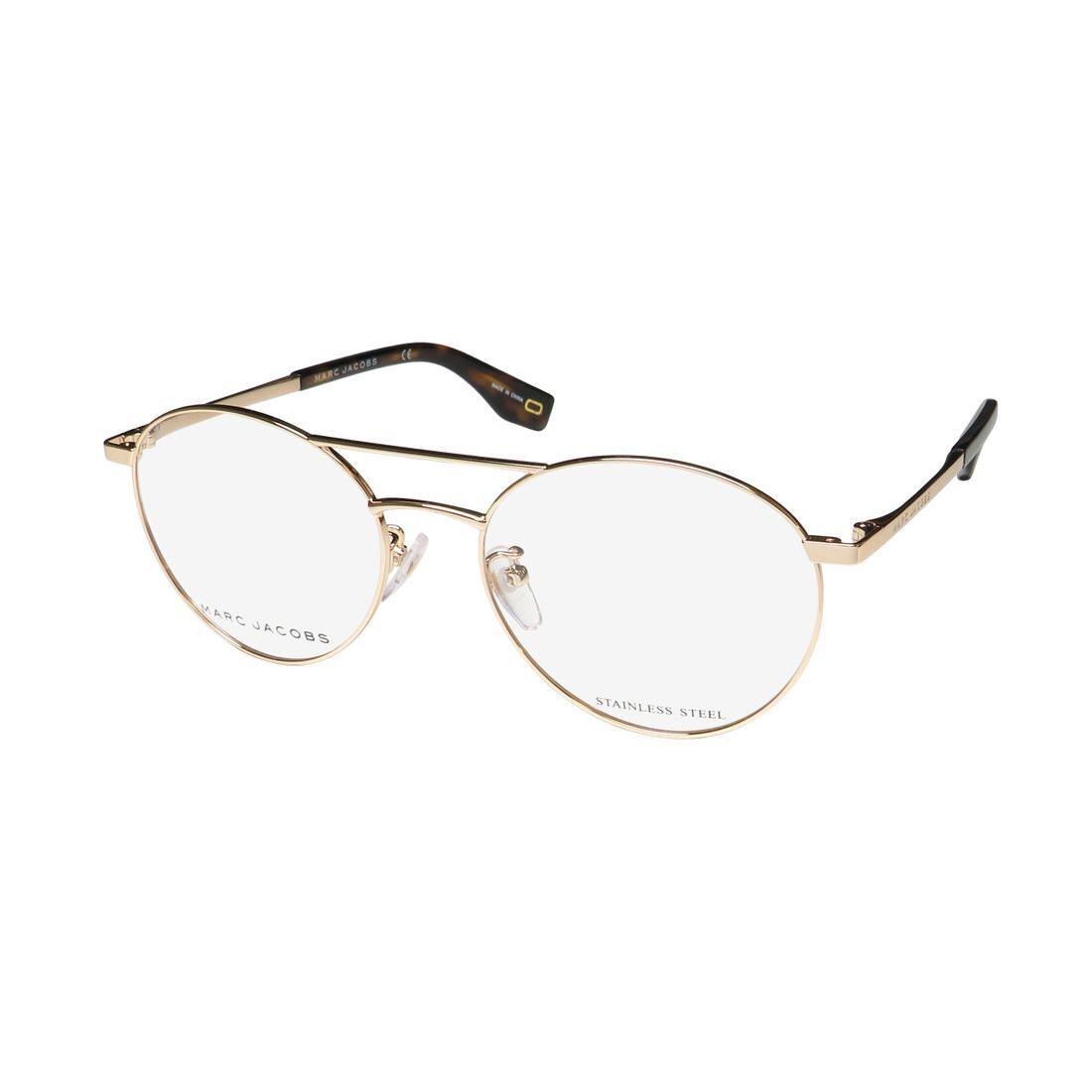 Marc Jacobs Marc 332/F Glasses 53-17-145 Womens Round Metal Plastic Gold