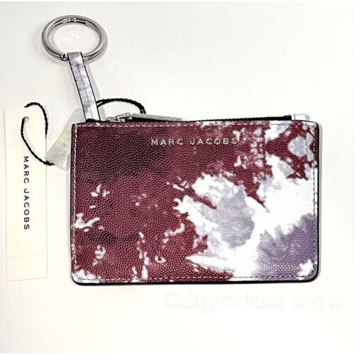 Marc Jacobs The Grove Top Zip Wallet Card Holder Lavender Leather