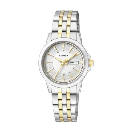 Citizen Stainless Steel Analog Silver Dial Day Date Women`s Watch INT-EQ0608-55A
