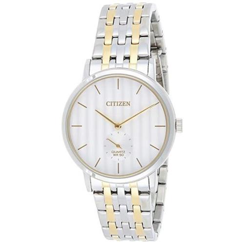 Citizen INT-BE9174-55A Quartz Men`s White Dial Two Tone Stainless Steel Watch - Dial: White, Band: Gold