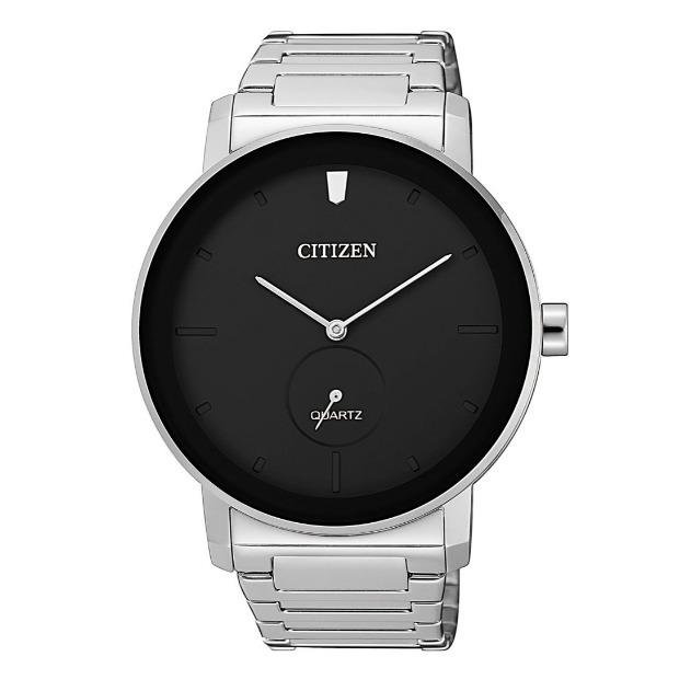 Citizen Stainless-steel Quartz Black Dial Silver Tone Men`s Watch INT-BE9180-52E