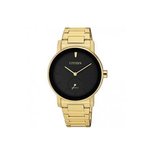 Citizen Quartz Gold Tone Stainless Steel Black Dial Women`s Watch INT-EQ9062-58E