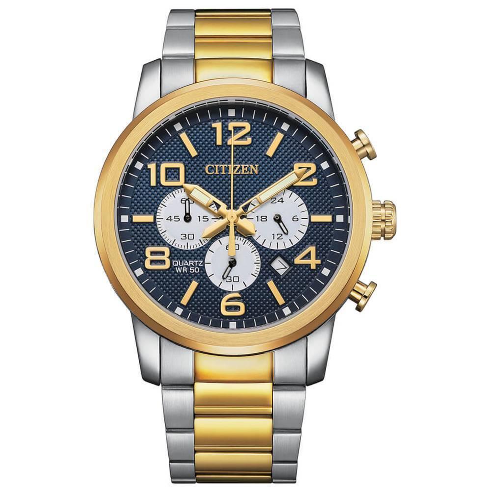 Citizen Men`s Stainless-steel Quartz Two Tone Fashion Watch INT-AN8059-56L