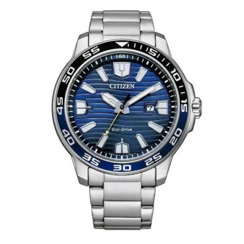 Citizen Men`s Stainless Steel Casual Analog Blue Dial Wrist Watch AW1700-59L