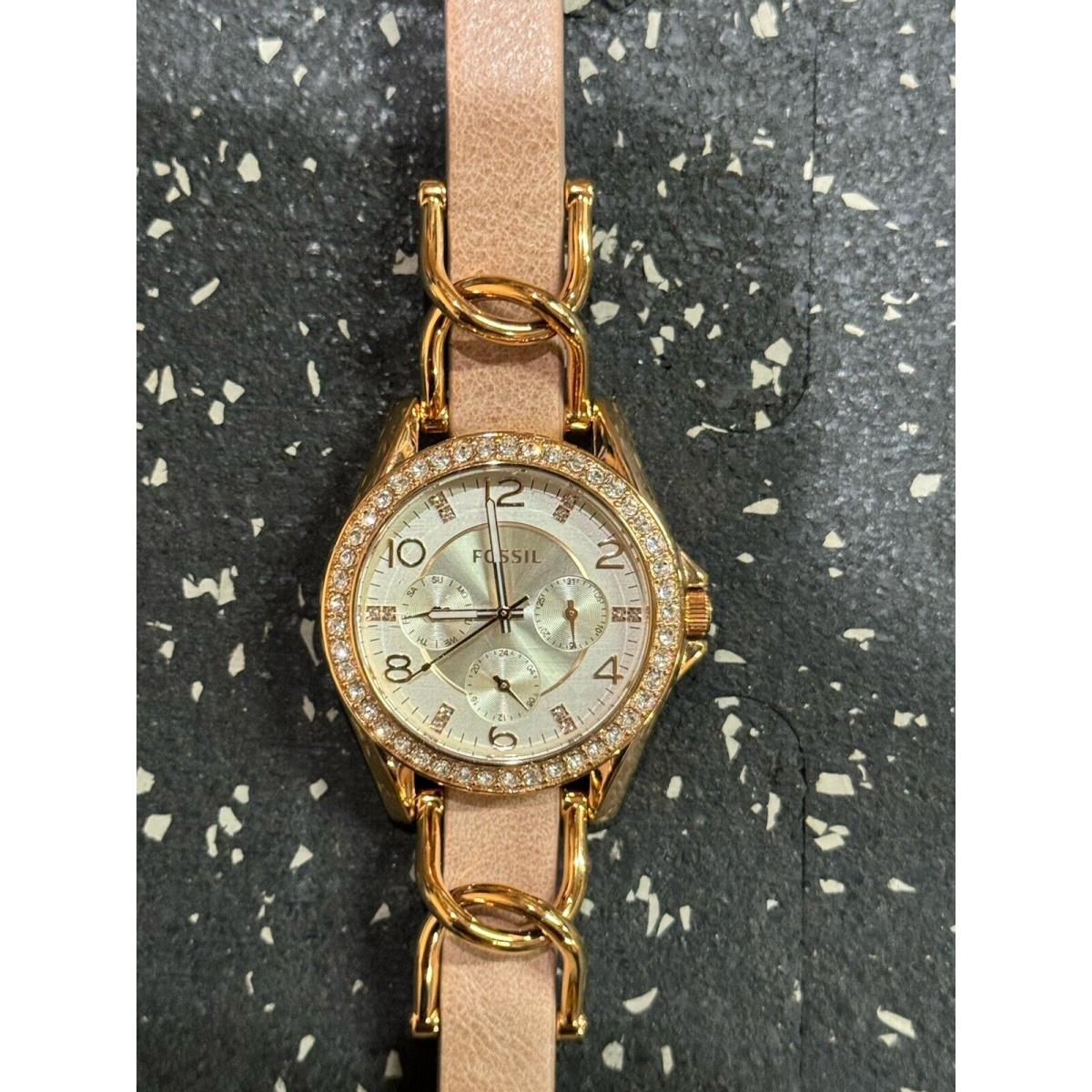 Fossil Women`s Riley Rose Gold Watch