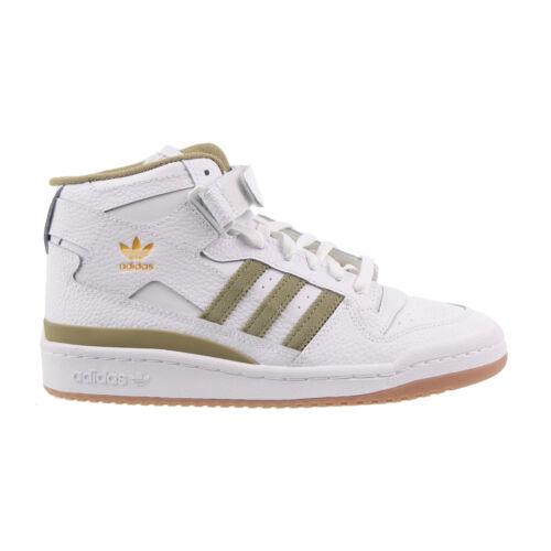 Adidas Forum Mid Big Kids` Shoes White-orbit Green GZ3888