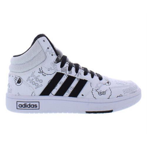 Adidas Hoops 3.0 Mid Womens Shoes - White/Black , White Main