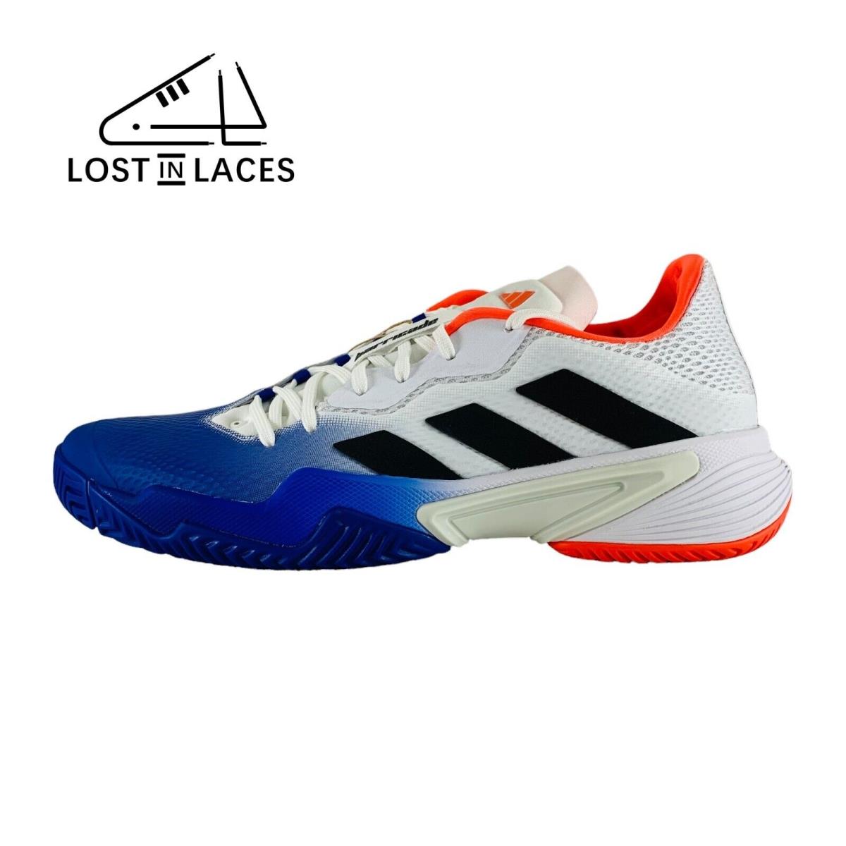 Adidas Barricade White Blue Red Tennis Sneakers Tennis Shoes Men`s Sizes