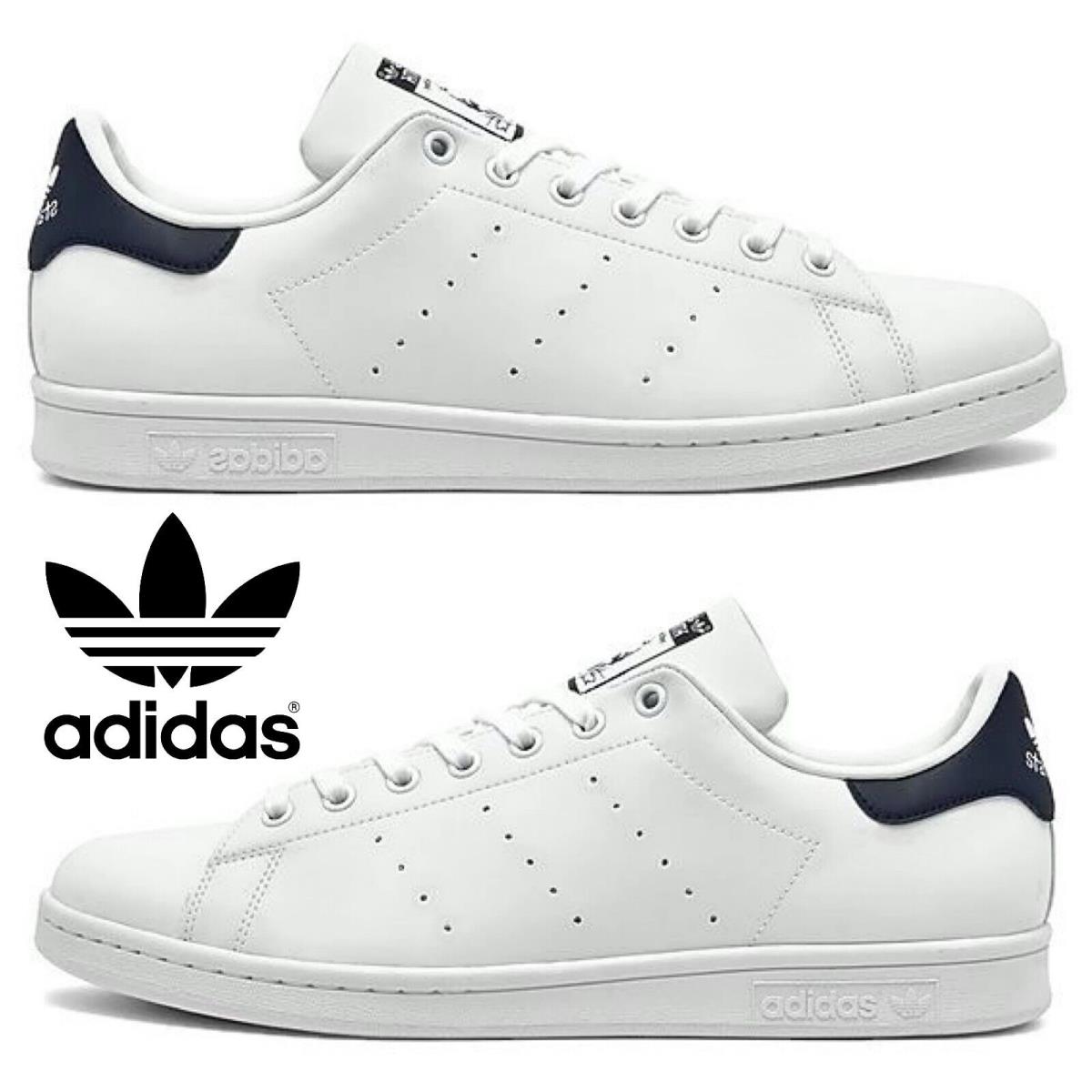 Adidas Originals Stan Smith Women s Sneakers Casual Shoes Sport Gym White Navy - White , Synthetic White/Collegiate Navy Manufacturer