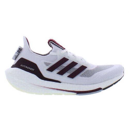 Adidas Ultraboost 21 Unisex Shoes - Grey/Burgandy , Grey Main