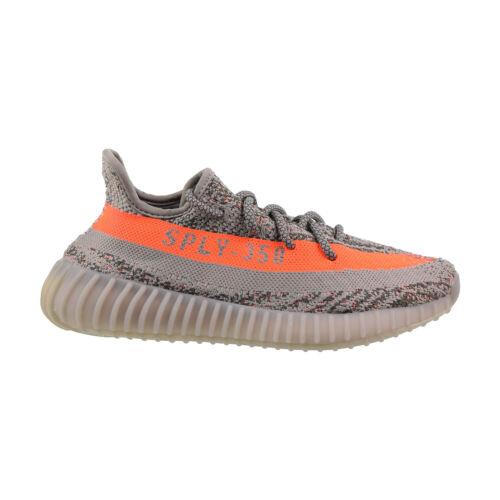 Adidas Yeezy Boost 350 V2 Men`s Shoes Reflective-steeple Grey-solar Red GW1299 - Reflective-Steeple Grey-Solar Red