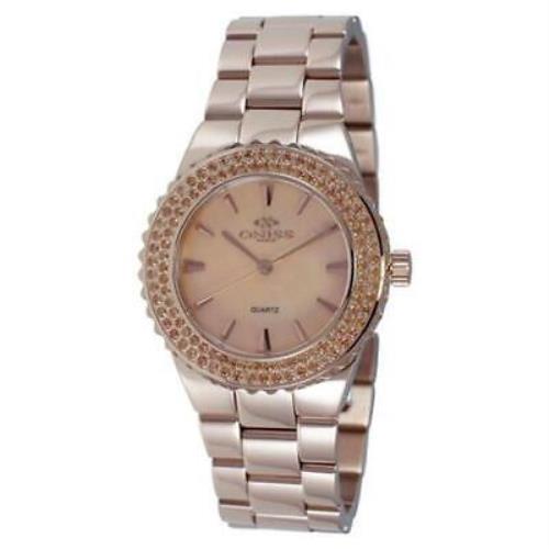 Women`s Oniss Rose Gold Steel Bracelet Swiss Quartz Watch ON8181-LRG/R/OG-C