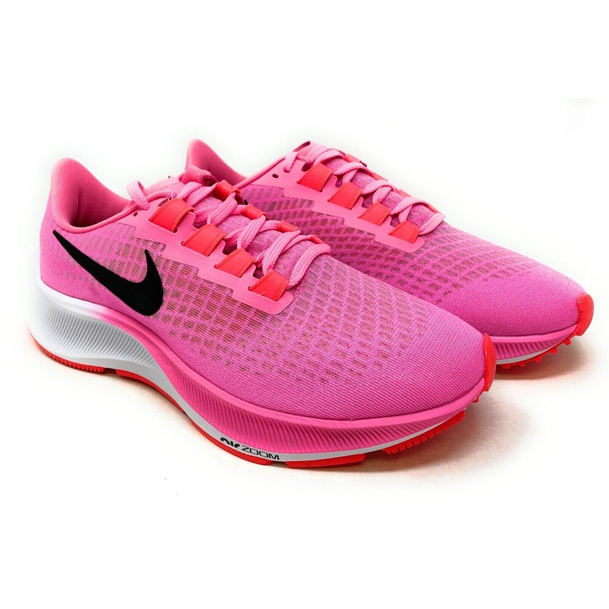 Nike Womens Air Zoom Pegasus 37 Running Shoes Pink Glow/black BQ9647-602
