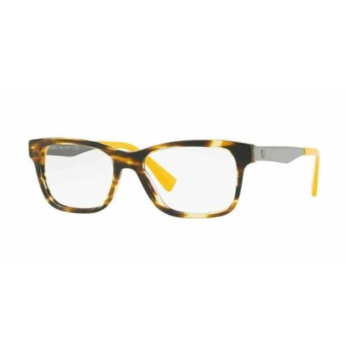 Versace VE3245 5236 Striped Havana Demo Lens Men`s Eyeglasses 53 mm