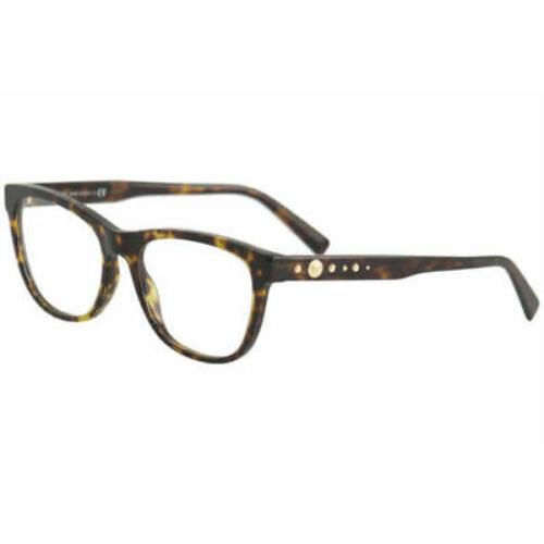 Versace VE3263BA 108 Eyeglasses Women`s Dark Havana/gold Optical Frame 54mm