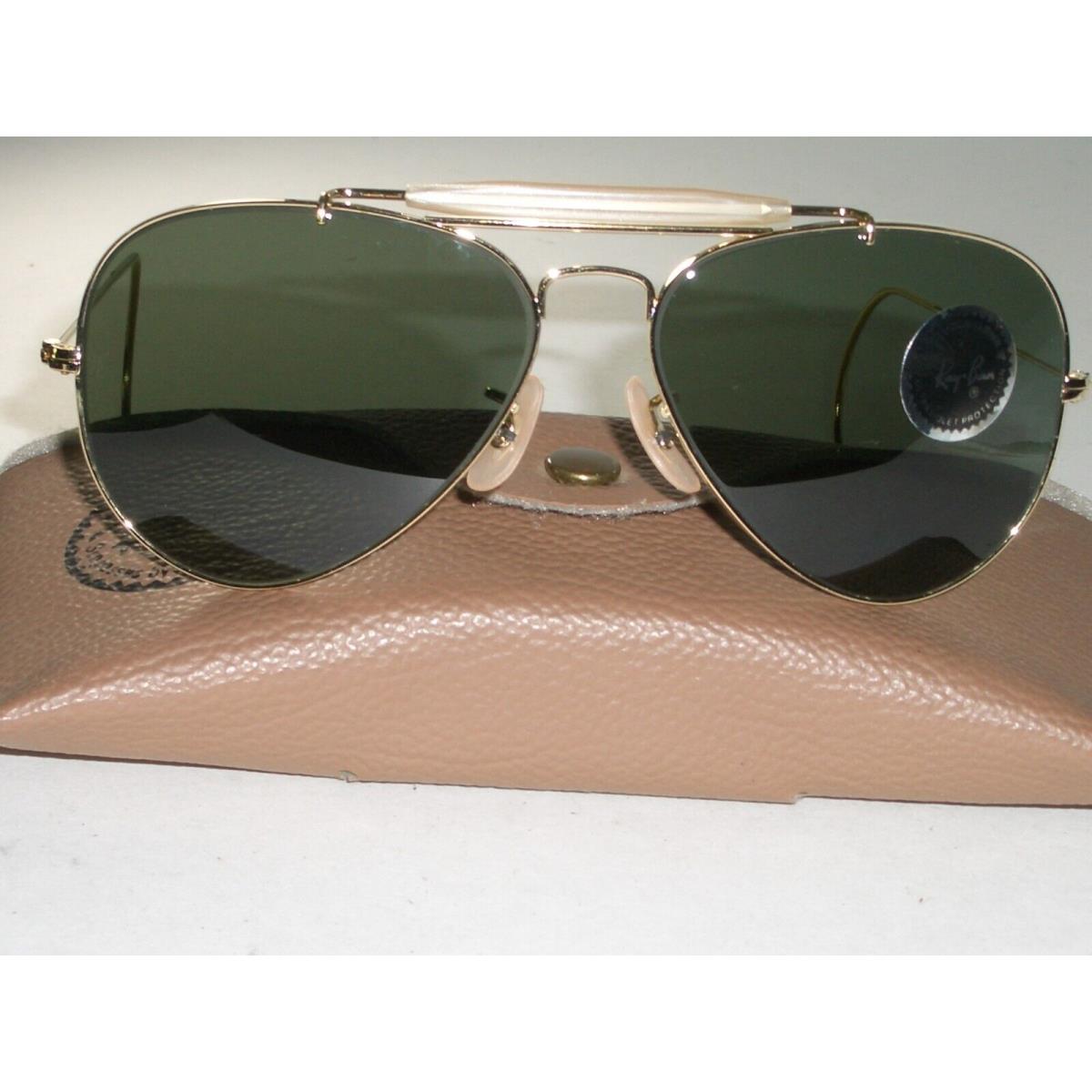 58-14MM Medium Vintage B L Ray Ban Usa G15 UV Outdoorsman Aviator Sunglasses