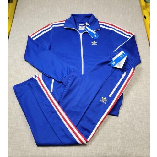 Adidas Beckenbauer Tracksuit Jacket Pants Set Small Men Blue FB Nations France