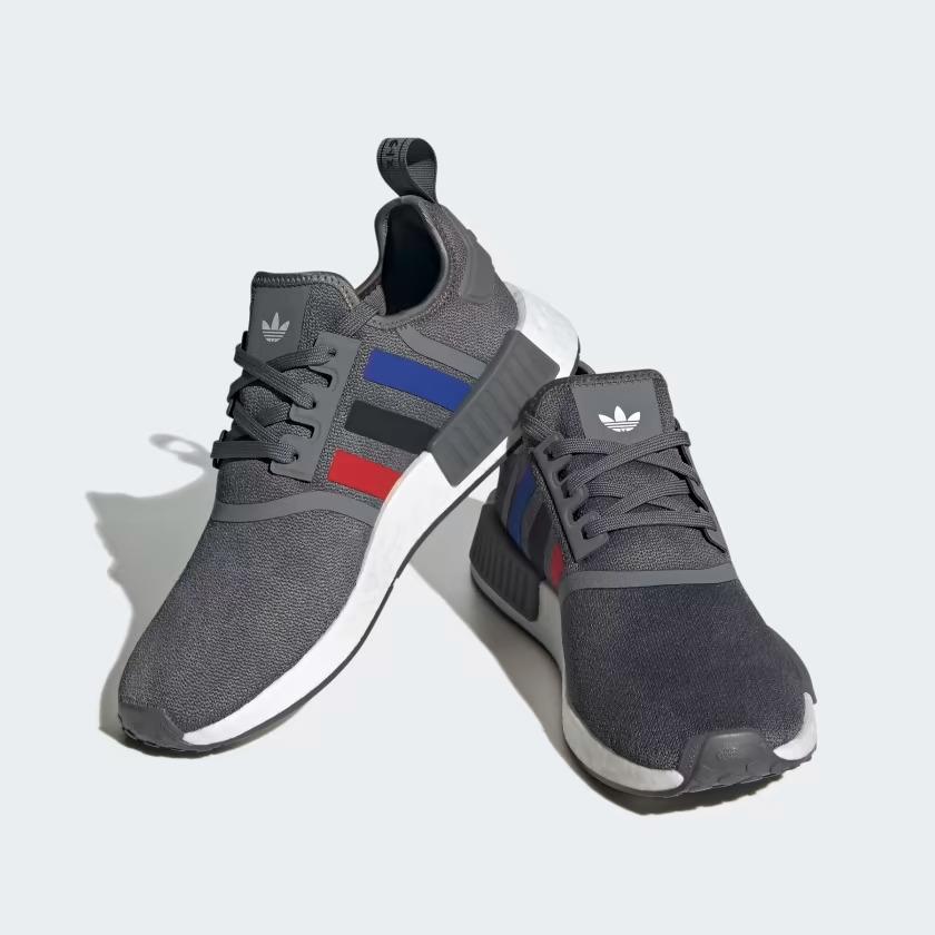 Mens Sz 12 Adidas Nmd R1 Walking Lifestyle Shoes Grey Black FZ5708 - Gray