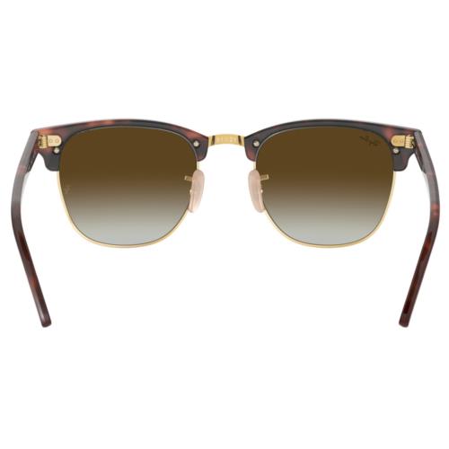 Ray Ban Clubmaster Unisex Red Havana Frame Sunglasses RB3016-990/9J-49 - Frame: Brown, Lens: Green