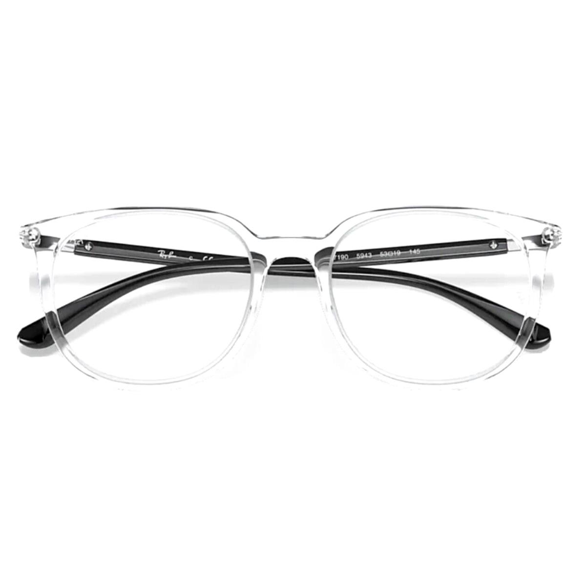 Ray-ban Eyeglasses RB 7190 5943 51-19 140 Crystal Clear Black Plastic Frames