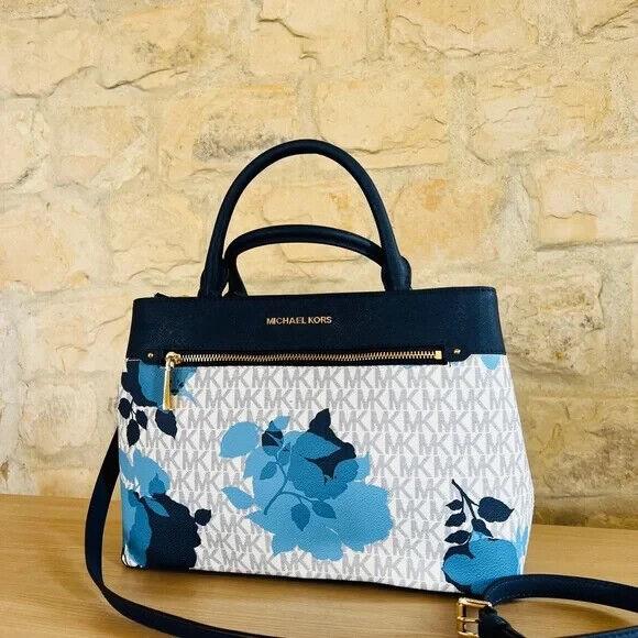 Michael kors best sale blue floral purse