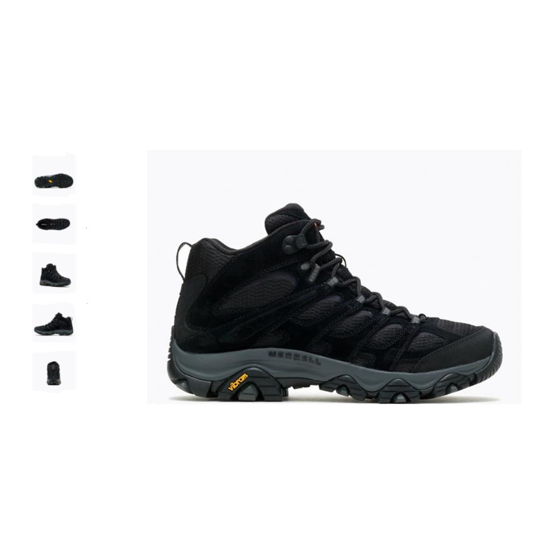 Merrell Moab 3 Mid Vent Black Night Hiking Boot Shoe Men`s US Sizes 7-15/NEW M
