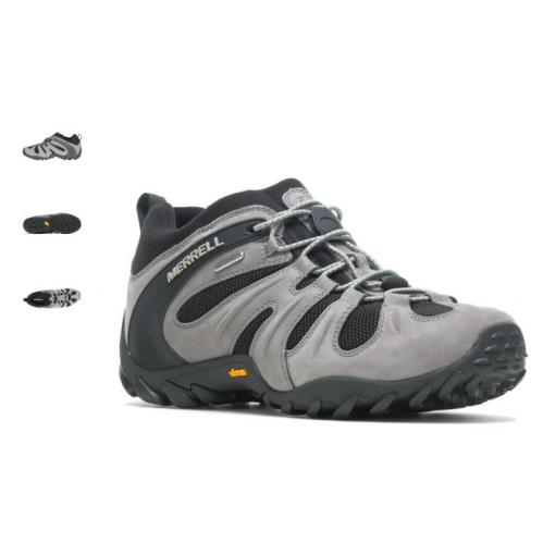 Merrell Chameleon 8 Stretch Charcoal Hiking Boot Shoe Men`s US Sizes 7-15/NEW - Gray