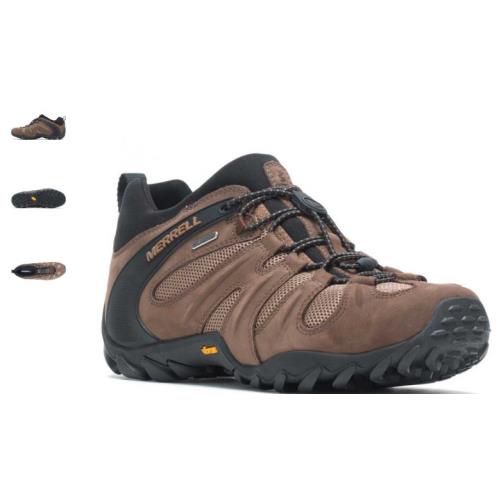 Merrell Chameleon 8 Stretch Dark Earth Hiking Boot Shoe Men`s US Sizes 7-15/NEW