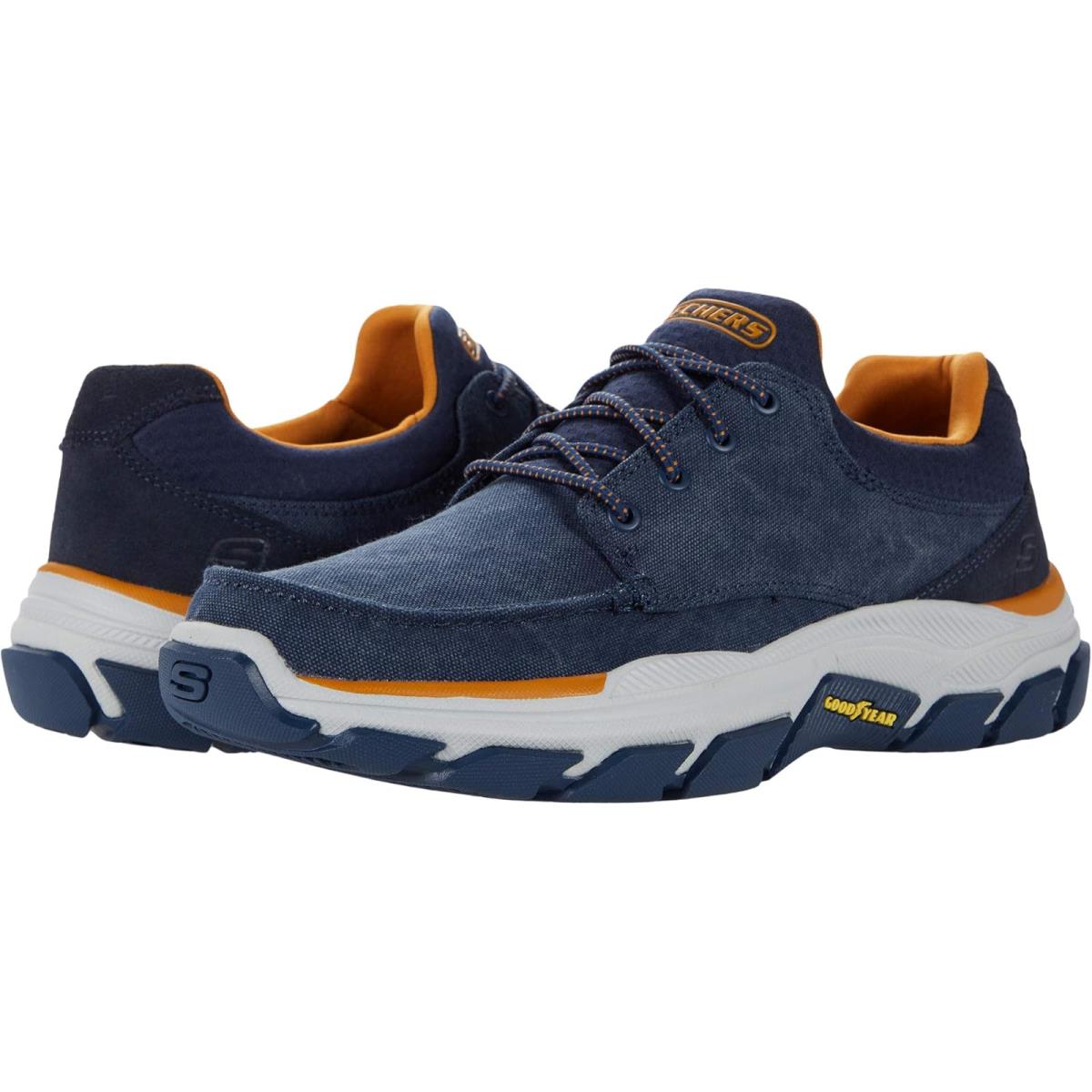 Man`s Sneakers Athletic Shoes Skechers Relaxed Fit Respected - Loleto Navy