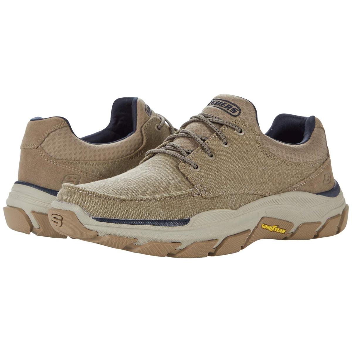 Man`s Sneakers Athletic Shoes Skechers Relaxed Fit Respected - Loleto Taupe