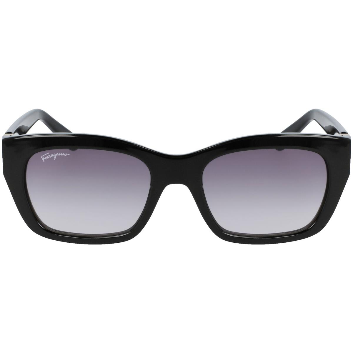 Salvatore Ferragamo Women`s Black Rectangle Sunglasses - SF1012S 001 - Italy