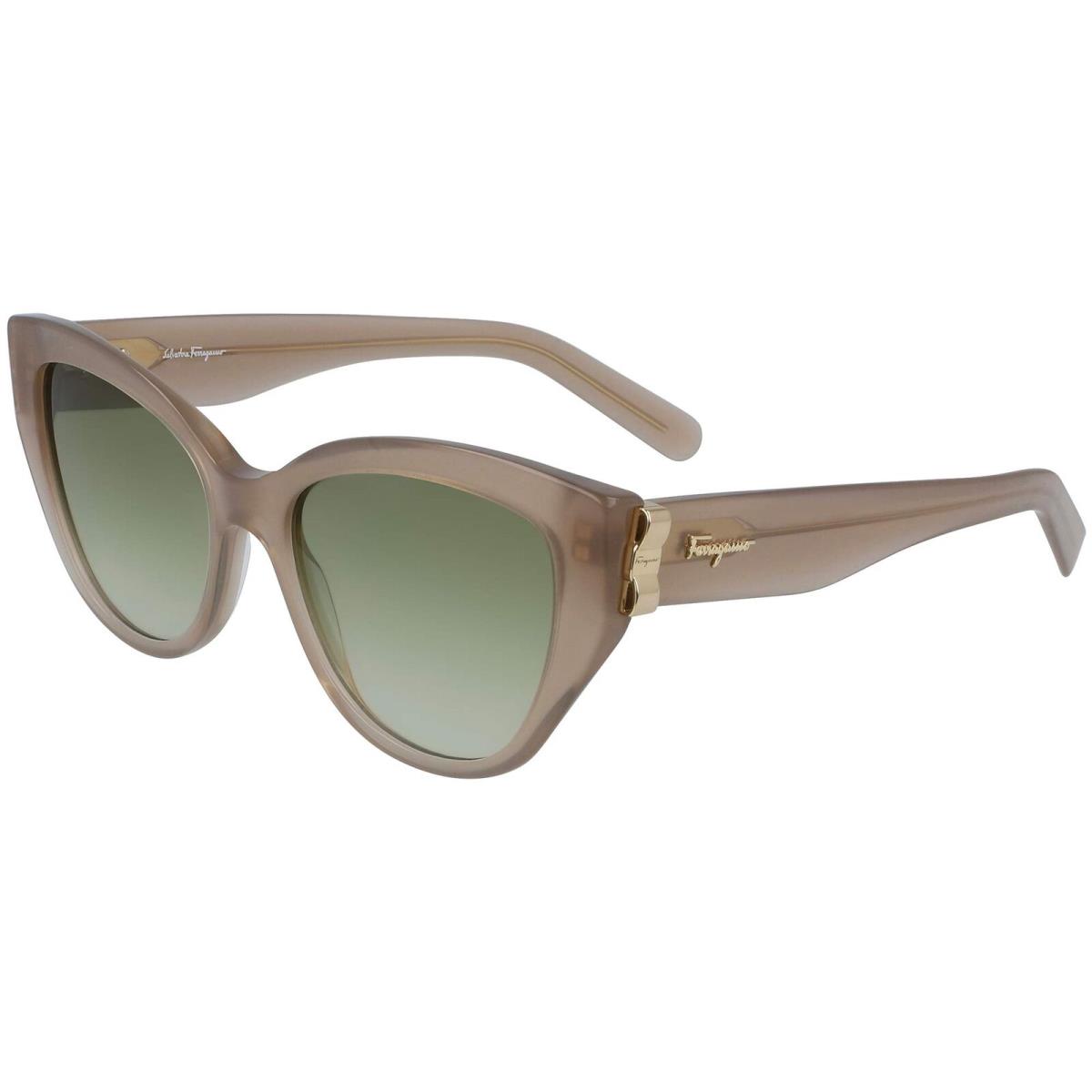 Salvatore Ferragamo SF 969S 294 Opaline Sunglasses with Green Lenses