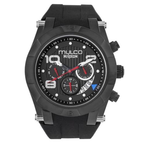 Mulco Kripton Viper Quartz Men`s Black Silicone Analog Watch MW5-4828-025