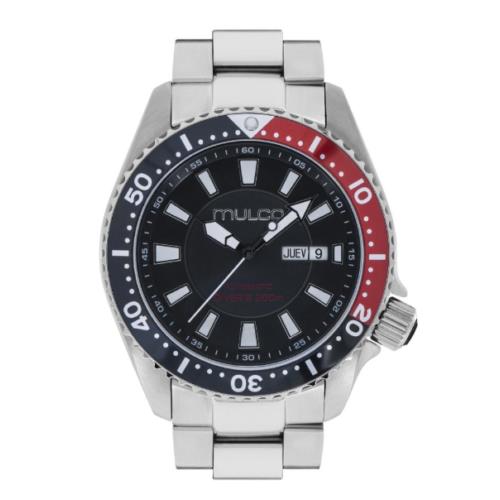 Mulco Men`s MW3-18118-065 Quartz Analog Black Stainless Steel Band Wrist Watch