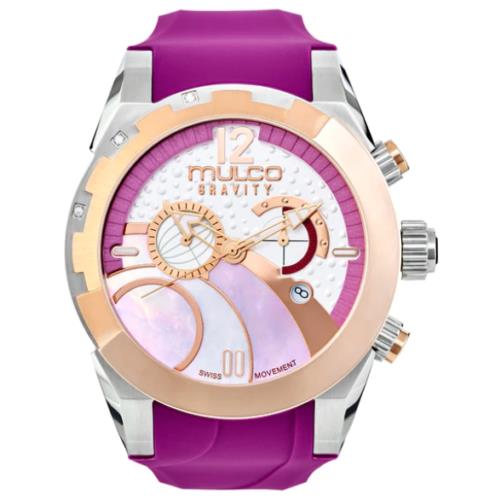 Mulco Women`s Analog Display Swiss Quartz Purple Dial Band Watch MW5-3799-523