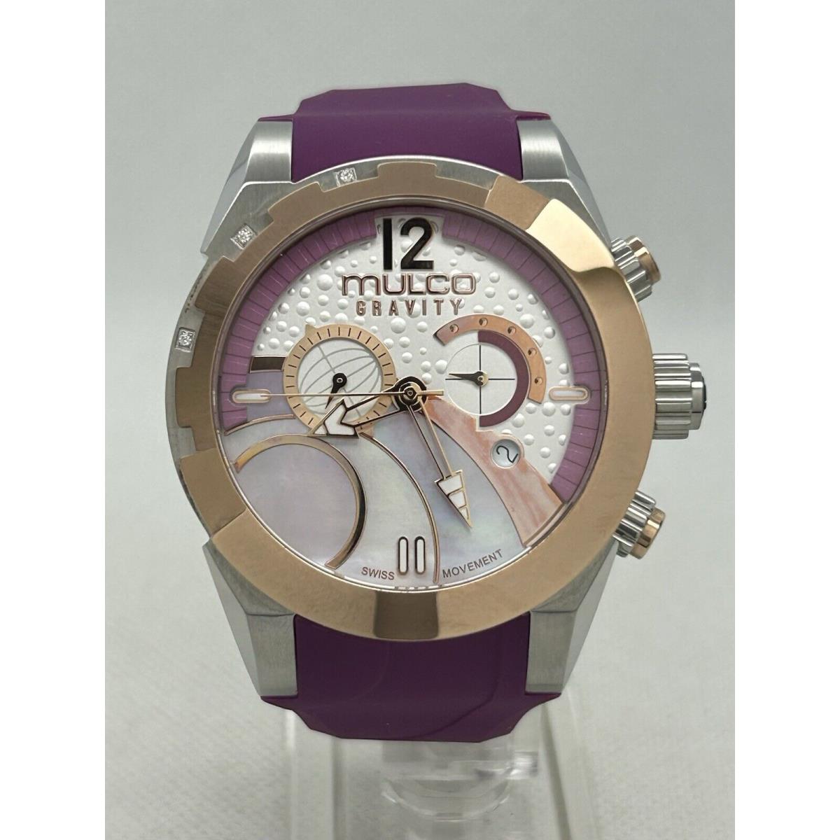 Mulco Gravity Women`s/unisex Purple Chronograph Two-tone Watch MW5-3799-523 46mm