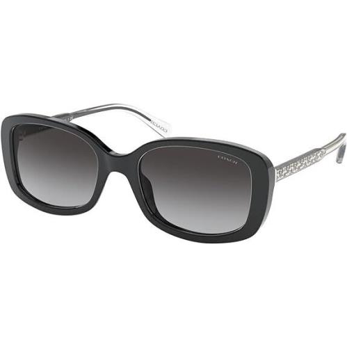 Coach Sunglasses HC8278 50028G 53-19 Black Grey Gradient