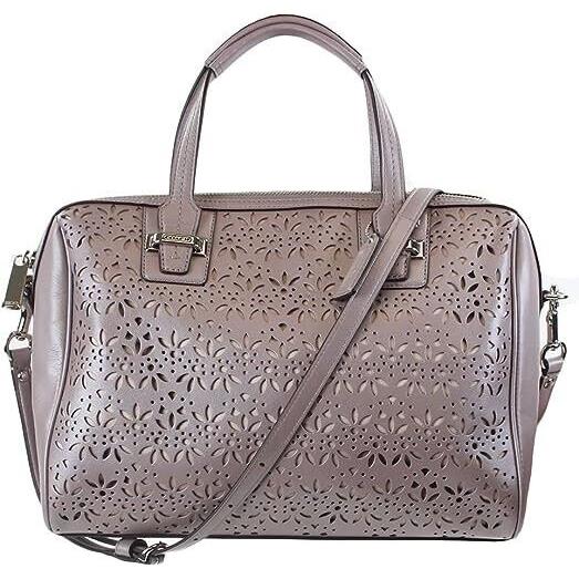 Coach F27392 Taylor Eyelet Leather Satchel /shoulder Bag Putty Grey