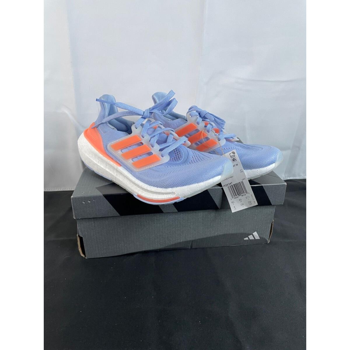 Adidas Ultraboost Light HQ6347 Womens Blue Orange Lace Up Running Shoes Size 6 - Blue Orange