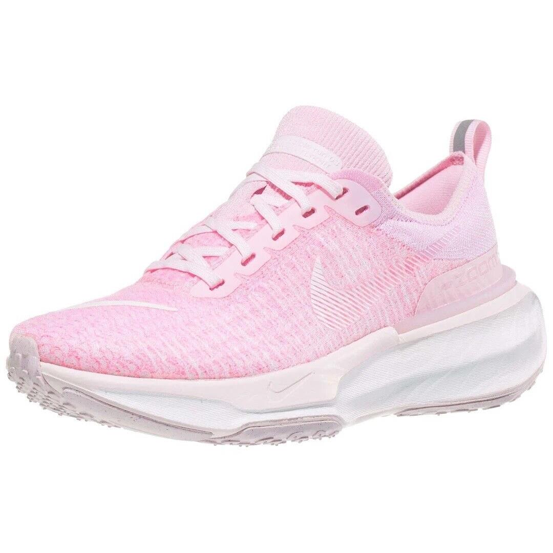 Women Nike Zoomx Invincible Run FK 3 Running Shoes Sz 9.5 Pink White DR2660 601 - Pink