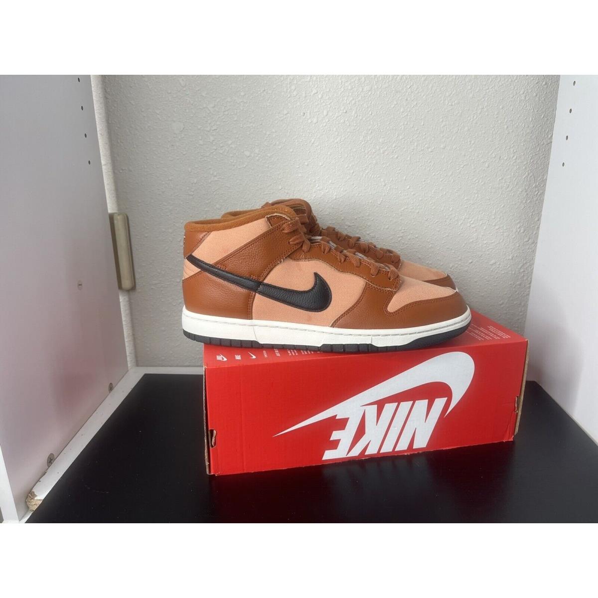 Size 11 Nike Dunk Mid Amber Brown DZ2533-200 Men`s - Brown