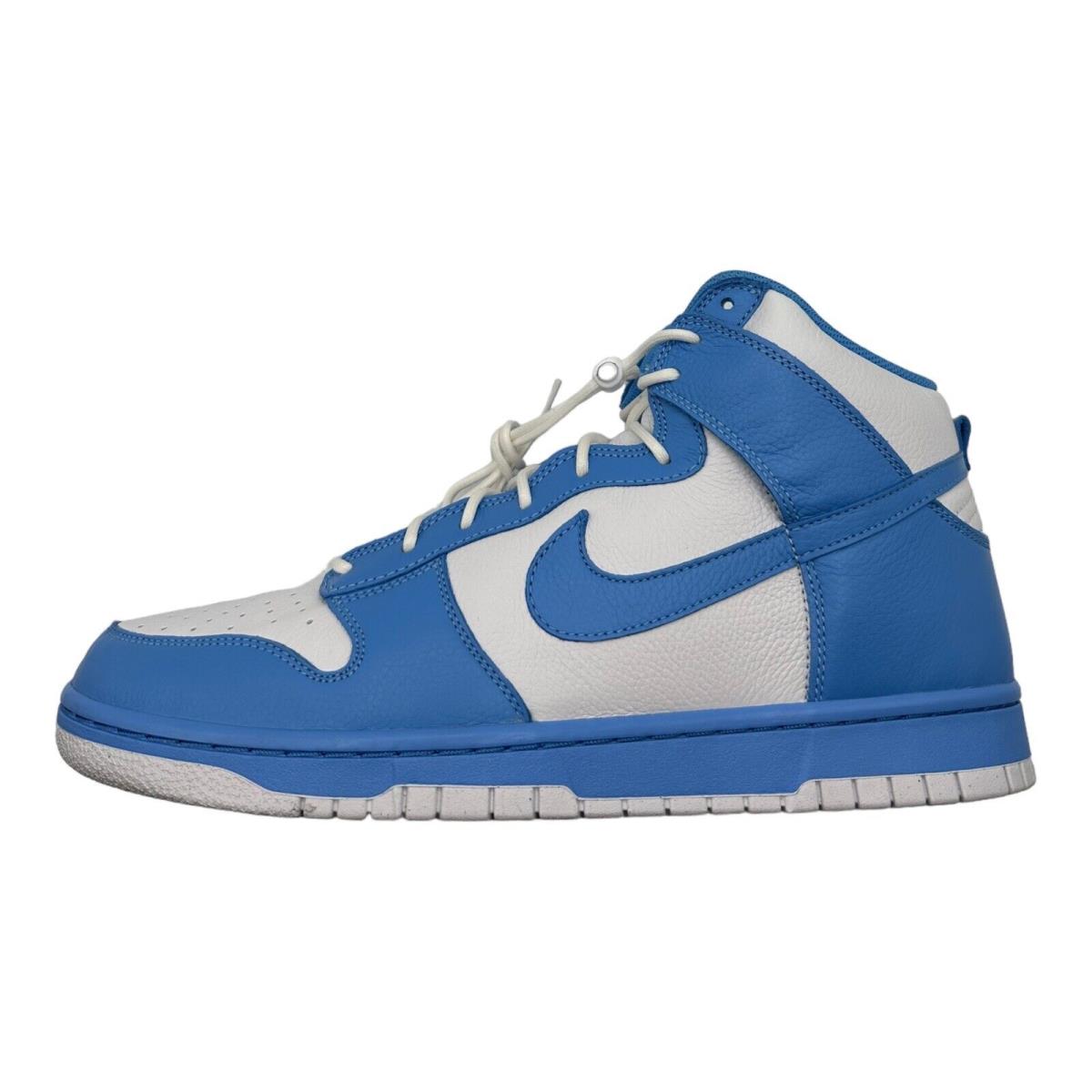 Nike by You Dunk High Unc Carolina Blue White Sneaker DV2273-900 Men`s Size 11.5 - Blue, White