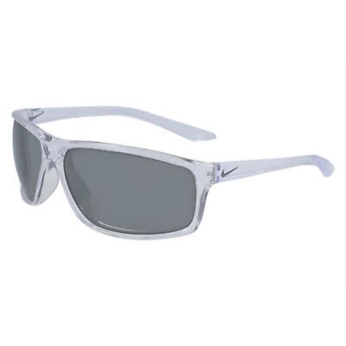 Nike Adrenaline EV1112 900 Sunglasses Men`s Crystal Clear/silver Mirror 66mm - Frame: , Lens: Silver