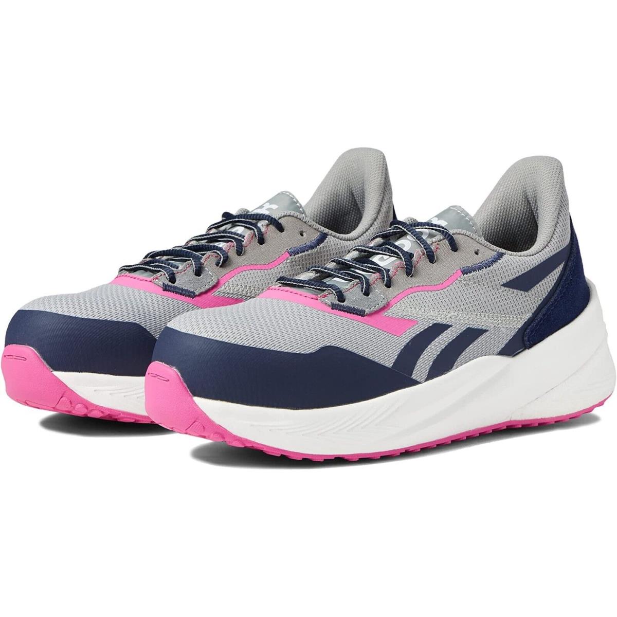 Reebok N7431 Work Womens Athletic Work Safety Shoes Casual Gray/navy/pink Size 7 - Gray/Navy/Pink