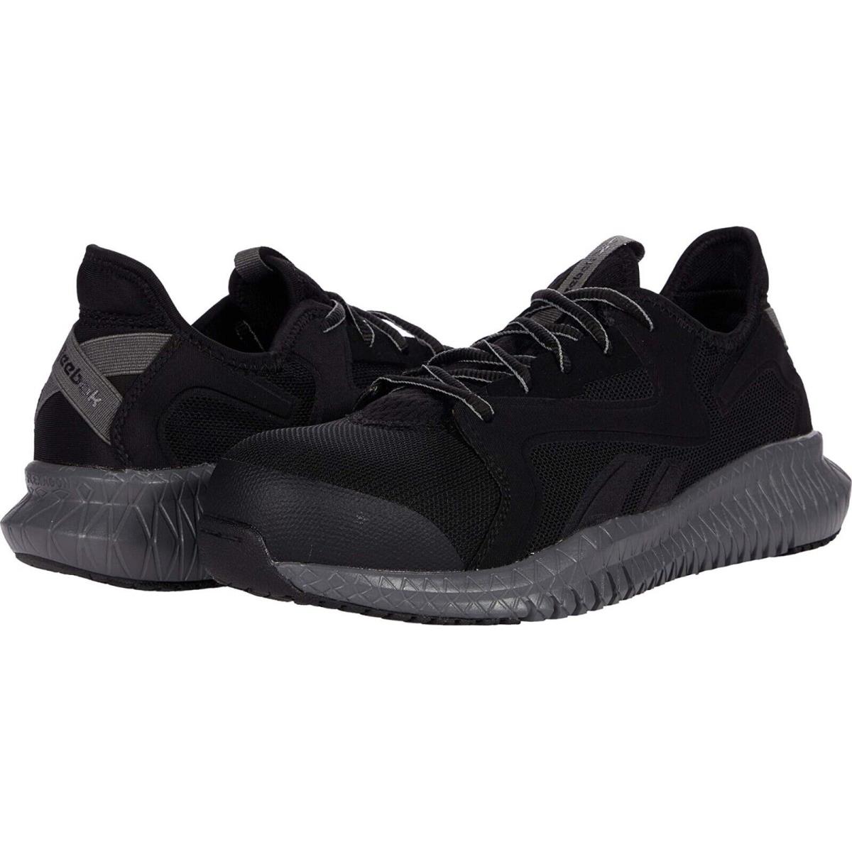 Reebok N7576 Work Men`s Flexagon 3.0 Athletic Work Shoe Black/grey Size 7.5 Wide