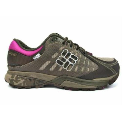 Columbia Women`s Hiking Shoes Sportswear Lightweight Peakfreak Mud/Berry Jam